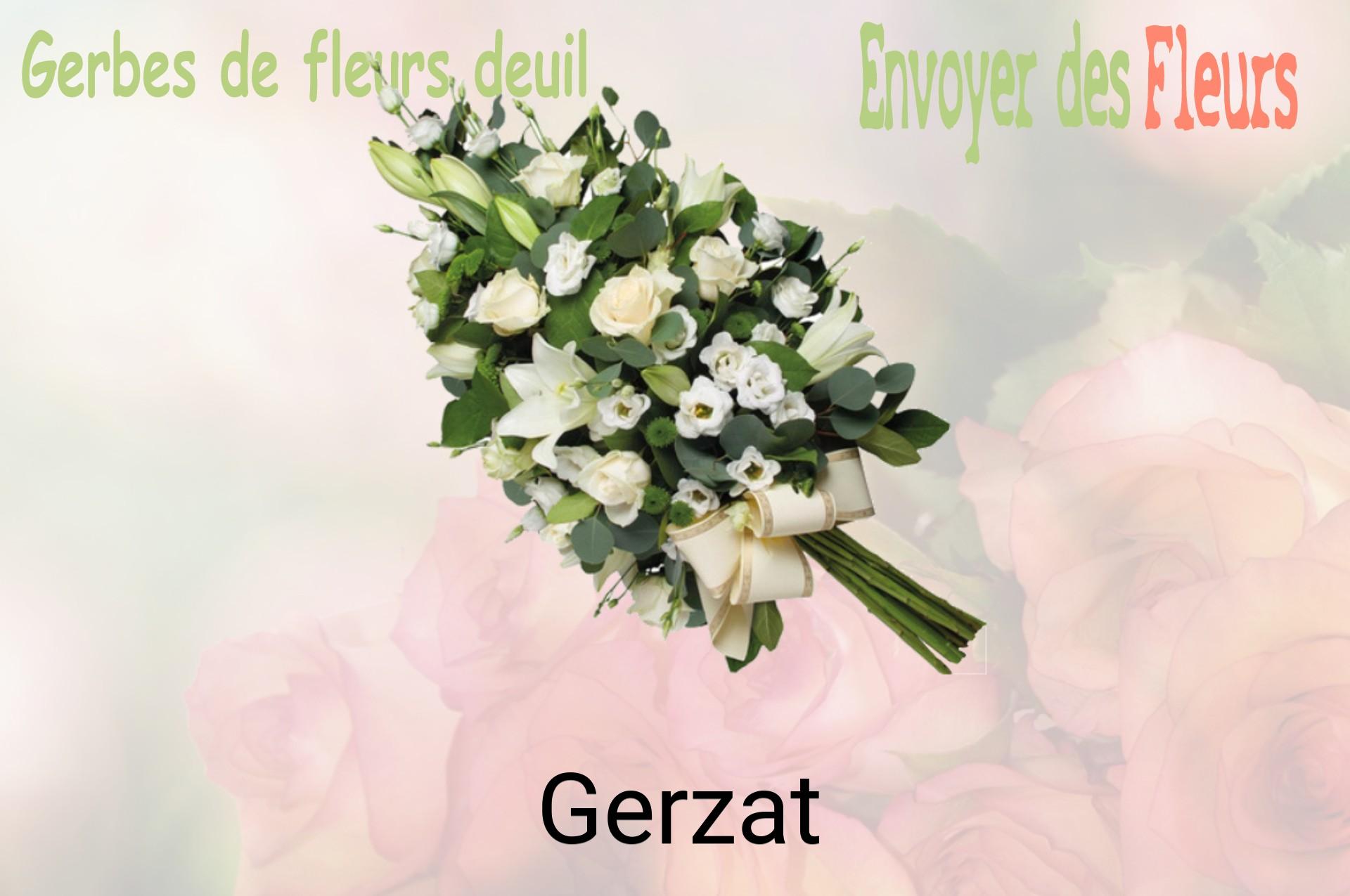 Gerbe de fleurs de deuil livrée à Gerzat